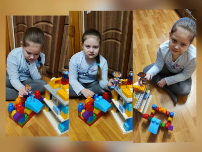 Ребята сделали эмблемы "Алые паруса" , подарки к 23 февраля и играли на Квадро планетах  с квадронавтами!!!